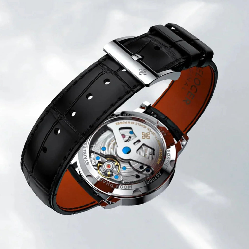 Agelocer Astronomer Men's Automatic Mechanical Glaxy Moonphase Watch - DREAM WATCHES