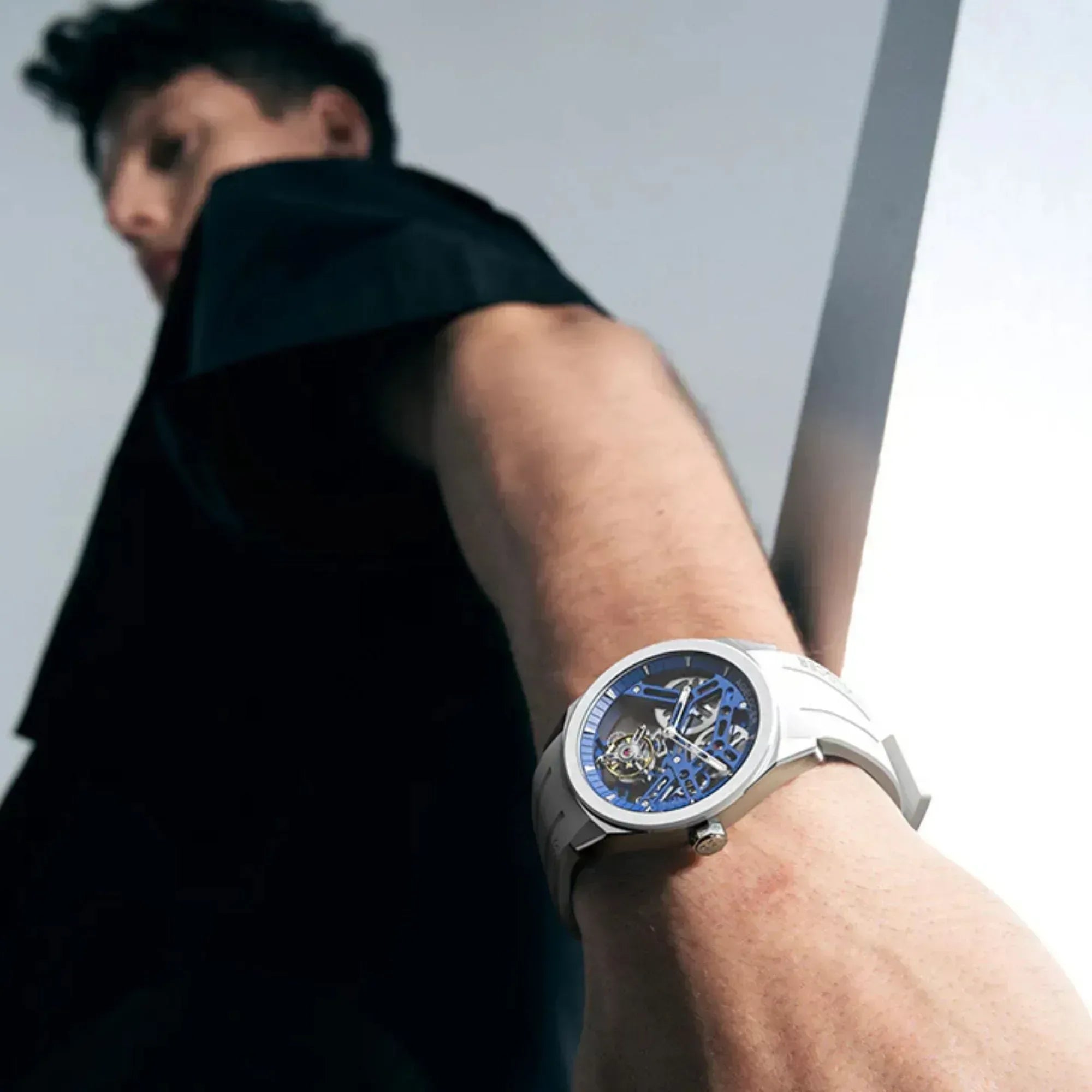 AGELOCER Original Tourbillon Skeleton Manual Mechanical Men Watch Fluororubber Strap -Ceramics Bezel Edition - DREAM WATCHES