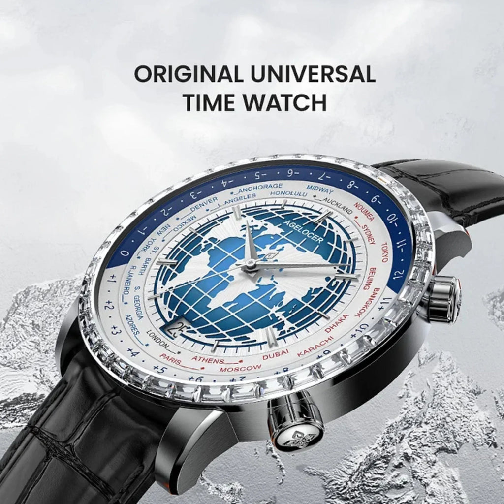 Agelocer World Time Men's Formal Automatic Mechanical Watch - DREAM WATCHES