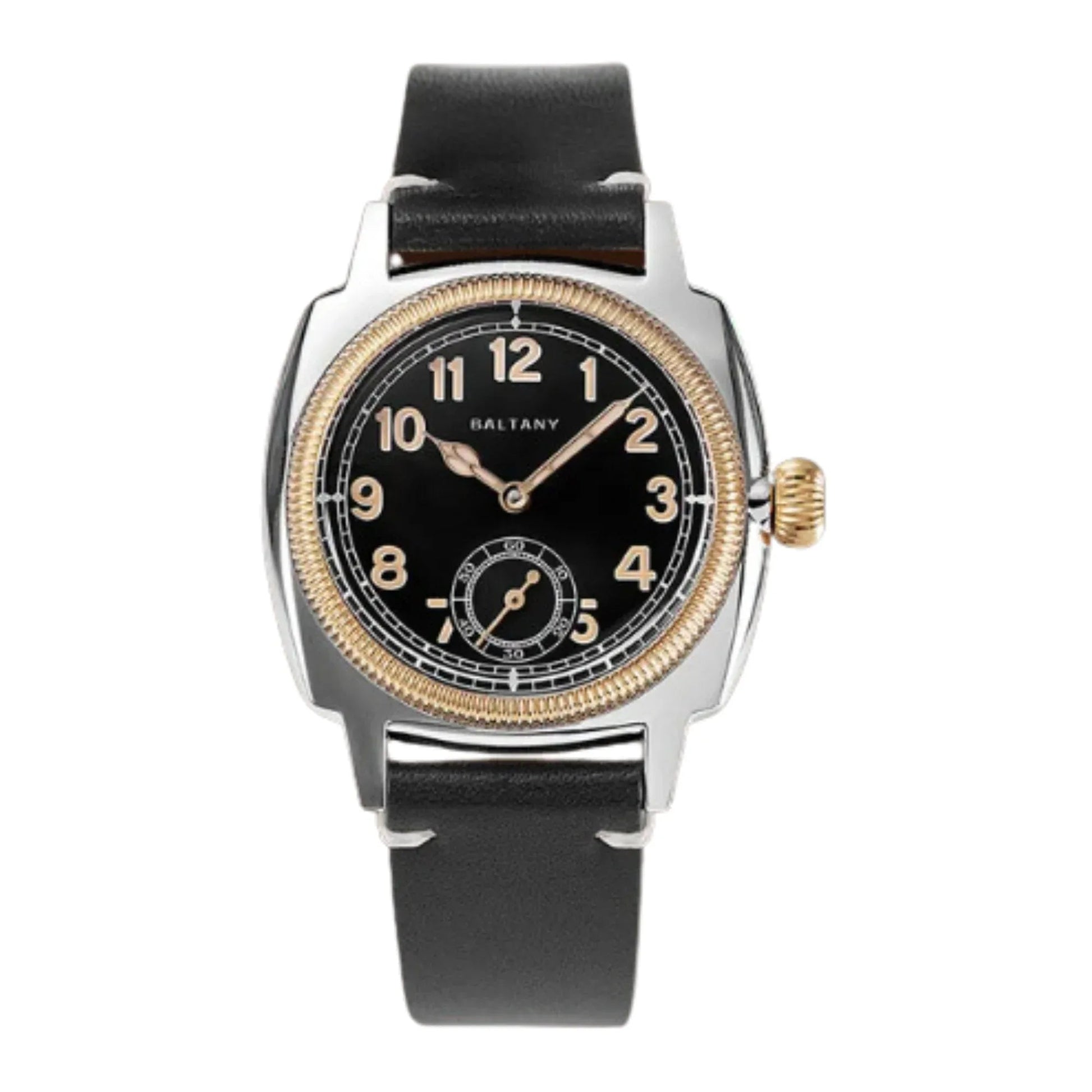 Baltany 1926 Wristatch S4036F Unisex ST1701 Move Gold Case Luminous Sapphire Crystal - Black Dial - DREAM WATCHES