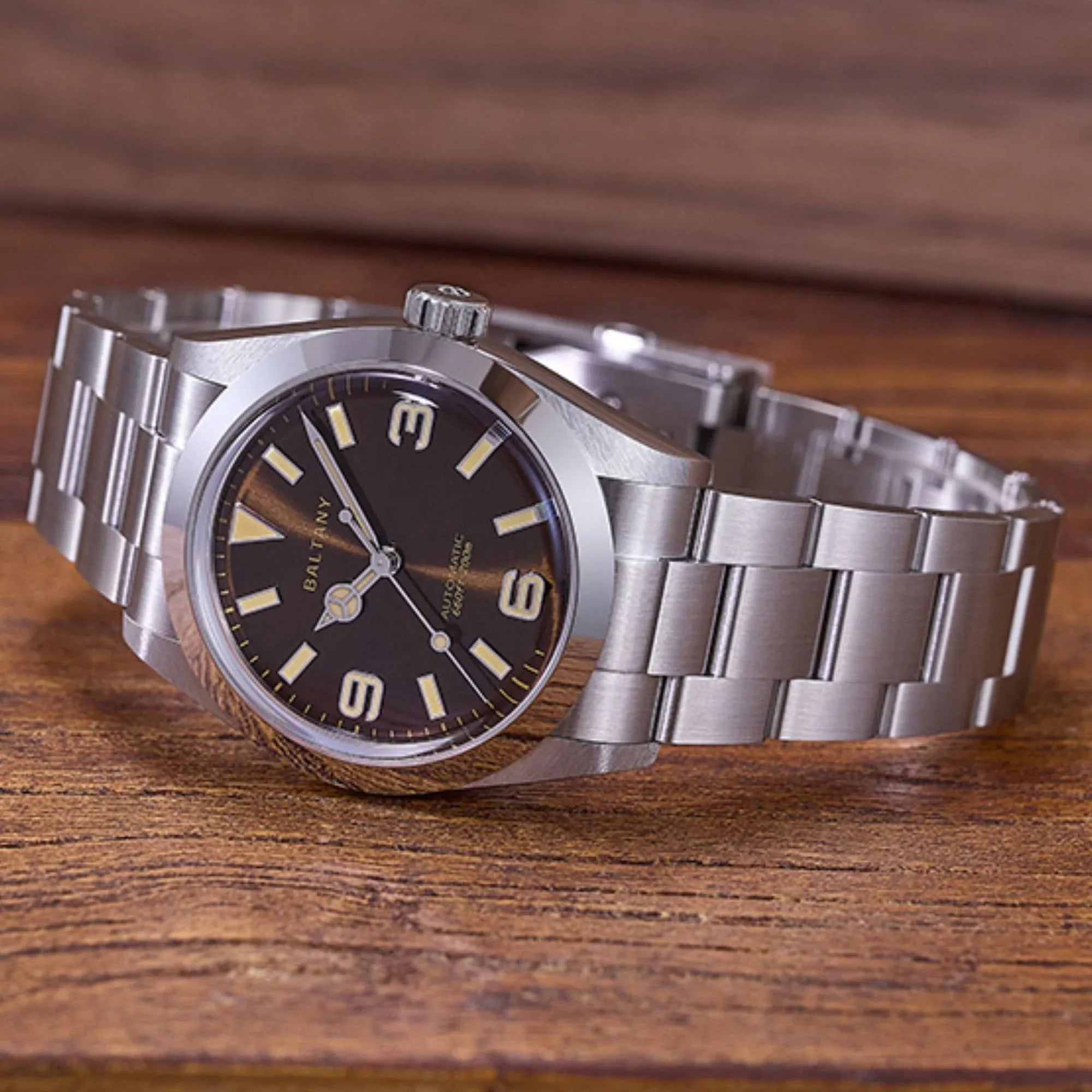 新品BALTANY Baltany Explorerオマージュ SW200 搭載 Baltany 36mm Explorer Homage Watch S4056 with Swiss Movement SW200