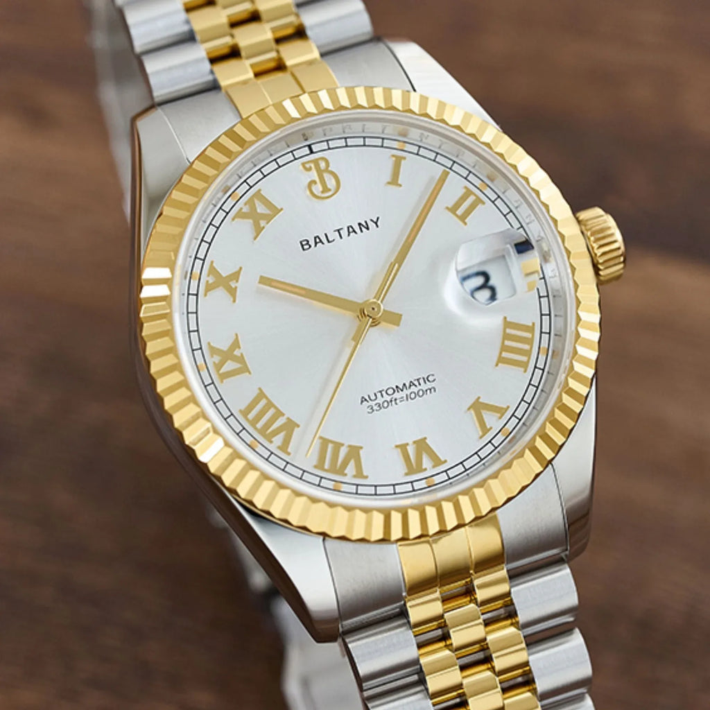 Baltany 39mm Fluted Bezel DJ Homage Dress Watch S4094 - DREAM WATCHES
