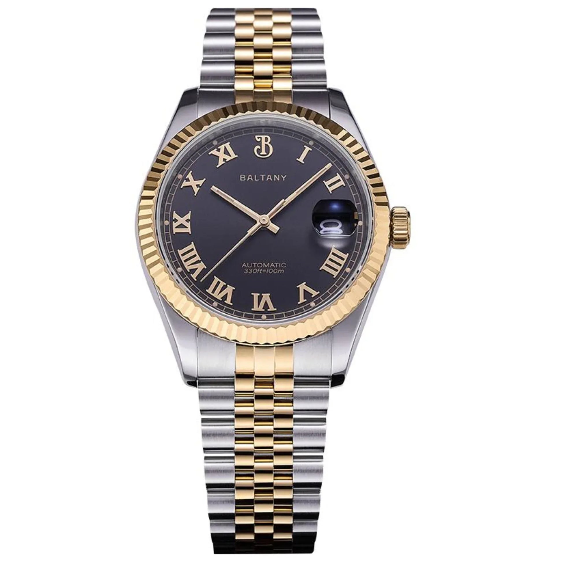Baltany 39mm Fluted Bezel DJ Homage Dress Watch S4094 - DREAM WATCHES