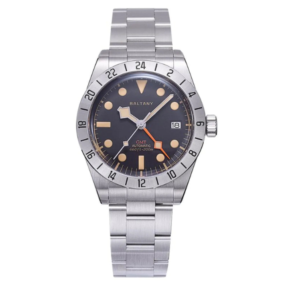 Baltany Affordable Retro NH34 GMT Automatic Watch S6073AB - DREAM WATCHES