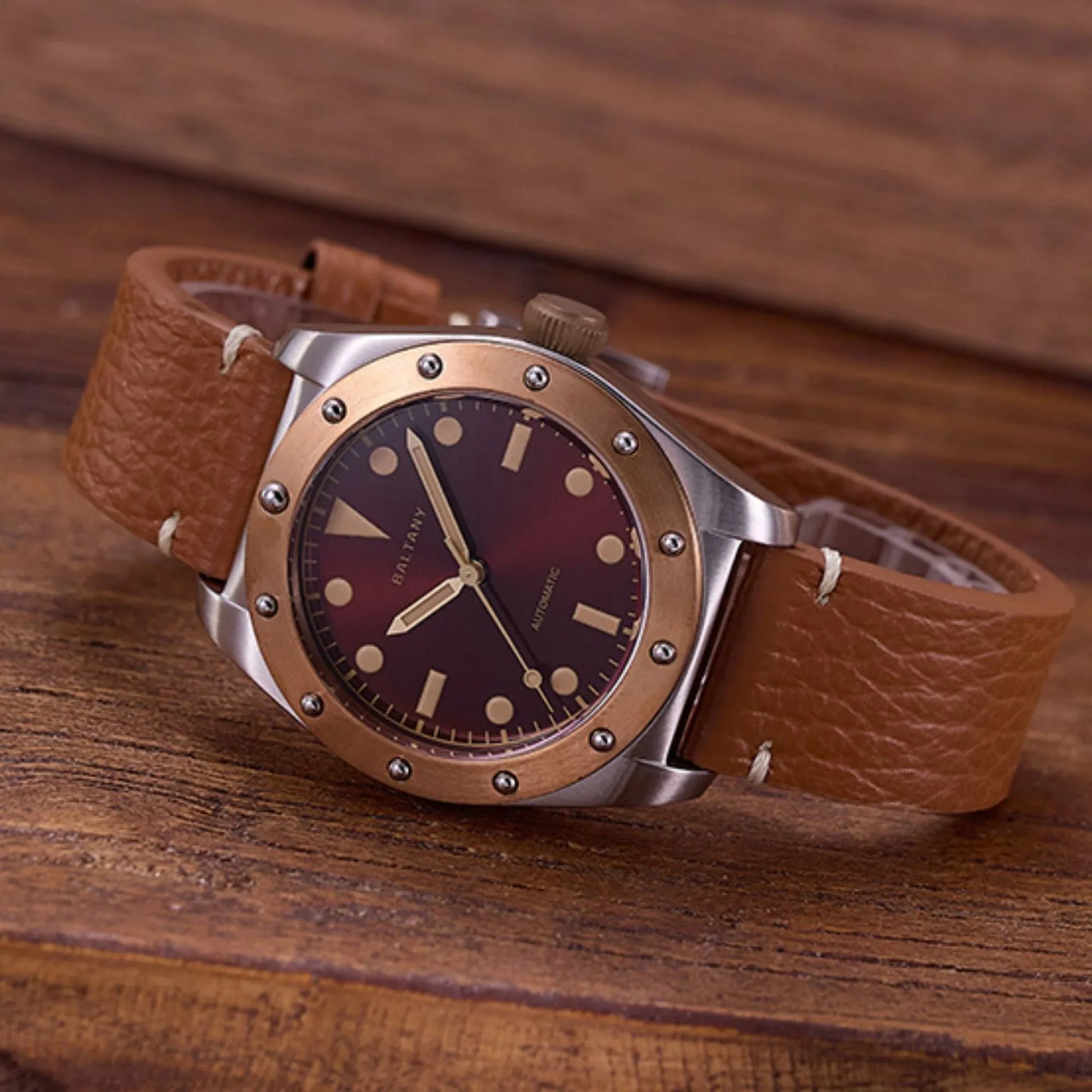 Baltany Design Bronze Bezel Vintage Watch B4030 - DREAM WATCHES