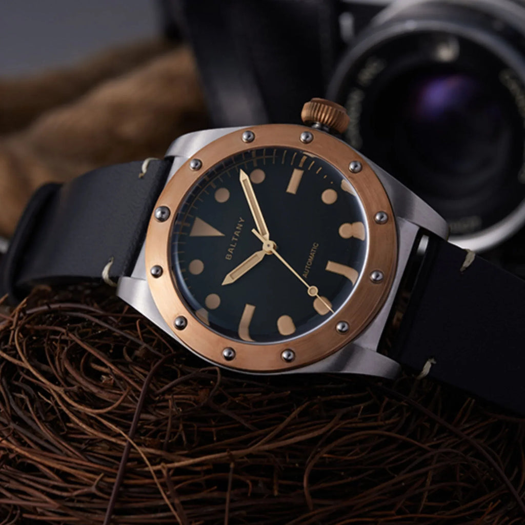 Baltany Design Bronze Bezel Vintage Watch B4030 - DREAM WATCHES