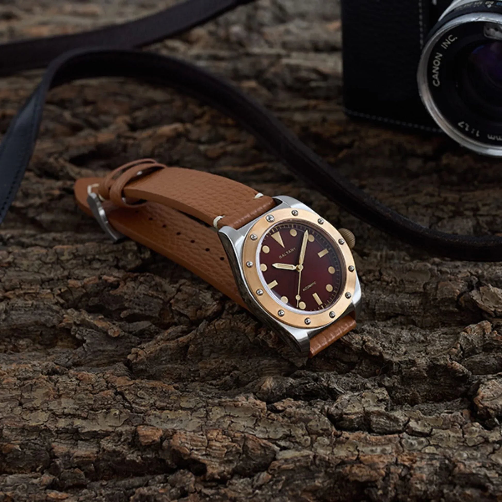 Baltany Design Bronze Bezel Vintage Watch B4030 - DREAM WATCHES