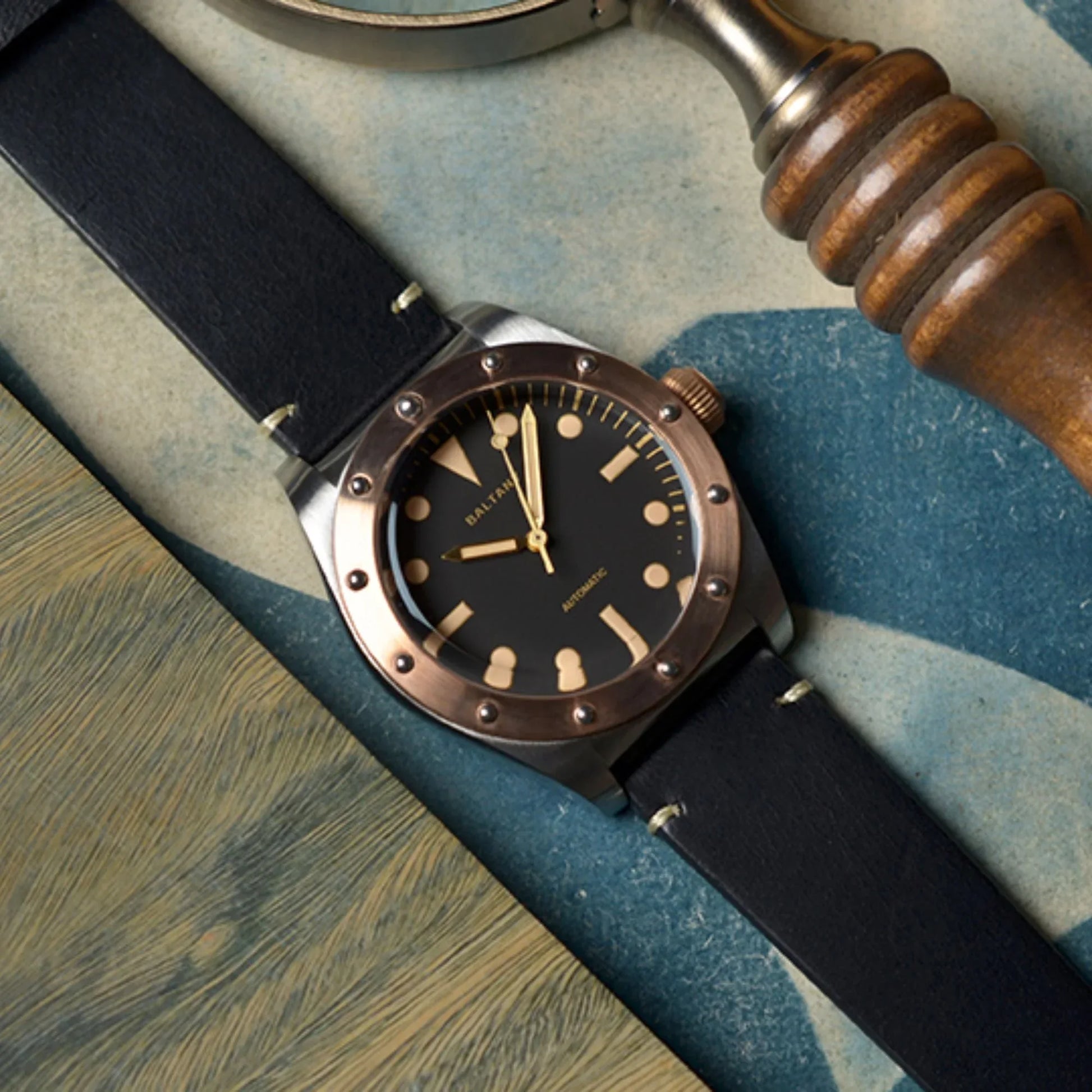 Baltany Design Bronze Bezel Vintage Watch B4030 - DREAM WATCHES