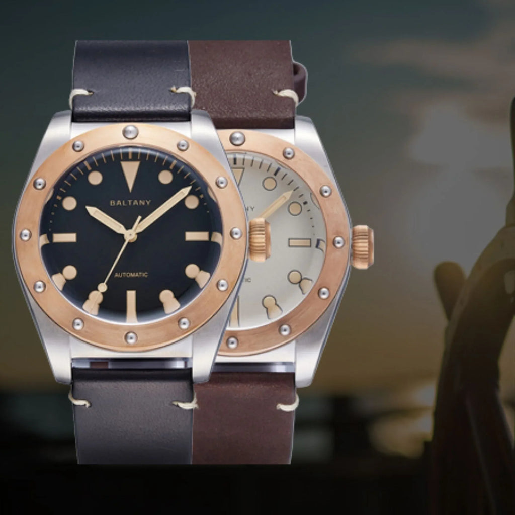 Baltany Design Bronze Bezel Vintage Watch B4030 - DREAM WATCHES