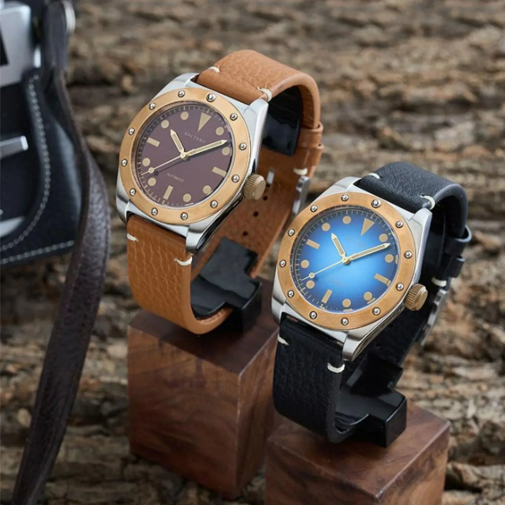 Baltany Design Bronze Bezel Vintage Watch B4030 - DREAM WATCHES