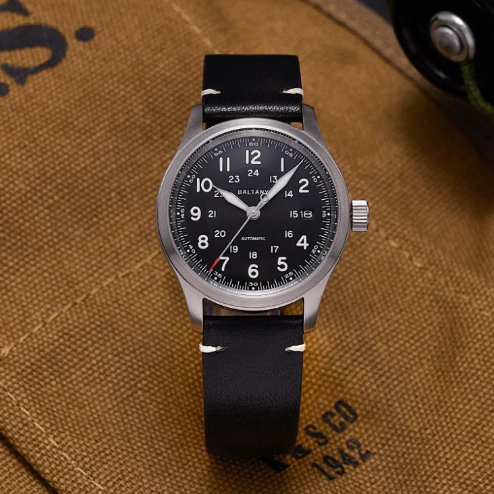 Baltany Military 24h Instructions Field Watch S2049 - Black Dial - DREAM WATCHES