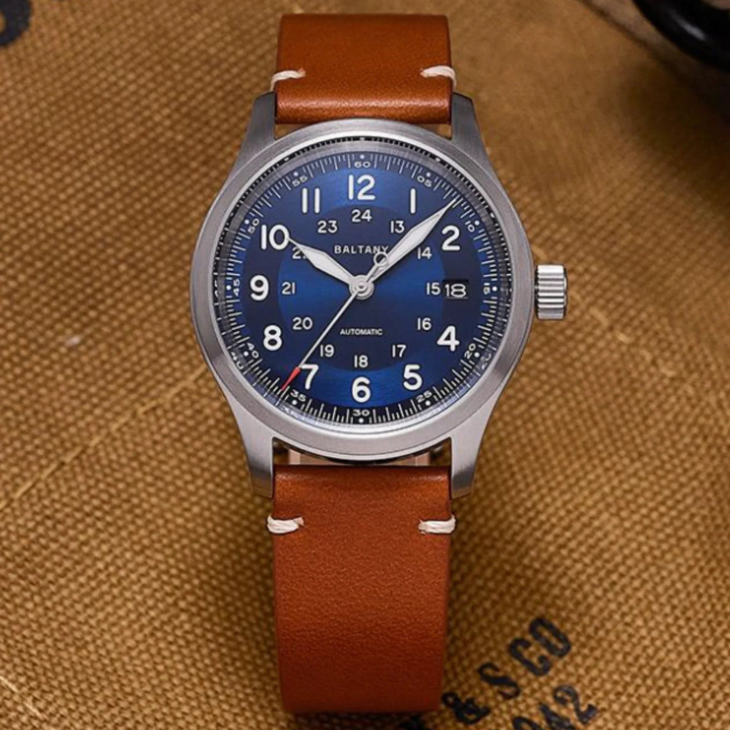 Baltany Military 24h Instructions Field Watch S2049 - Blue Dial - DREAM WATCHES