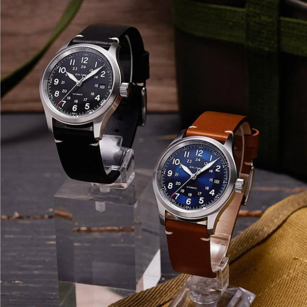 Baltany Military 24h Instructions Field Watch S2049 - Blue Dial - DREAM WATCHES
