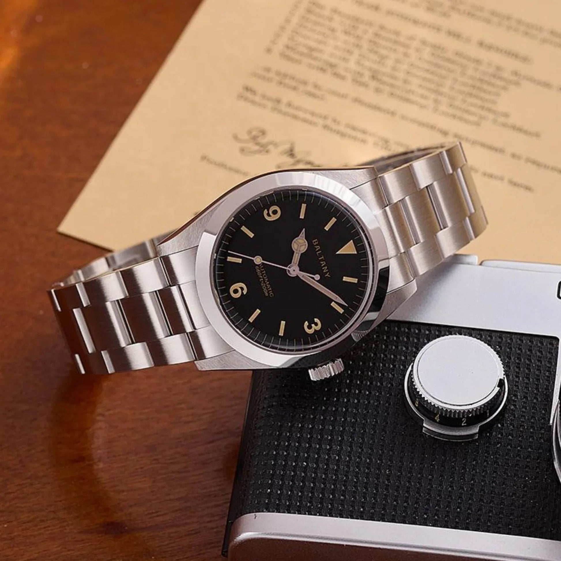 Baltany Retro 36mm Explorer Homage Watch S4066AB - DREAM WATCHES