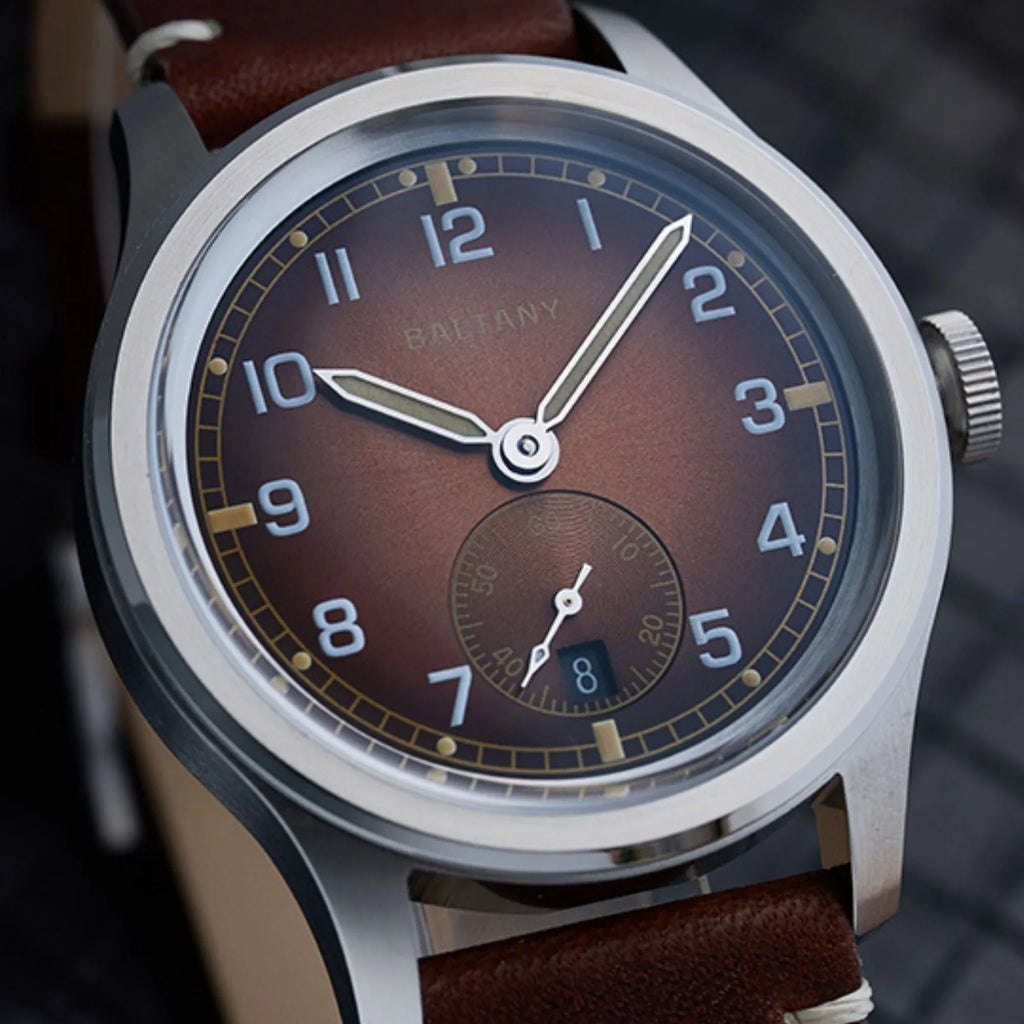 Baltany Retro 39mm Dirty Dozen Date Field Watch S2081 - DREAM WATCHES