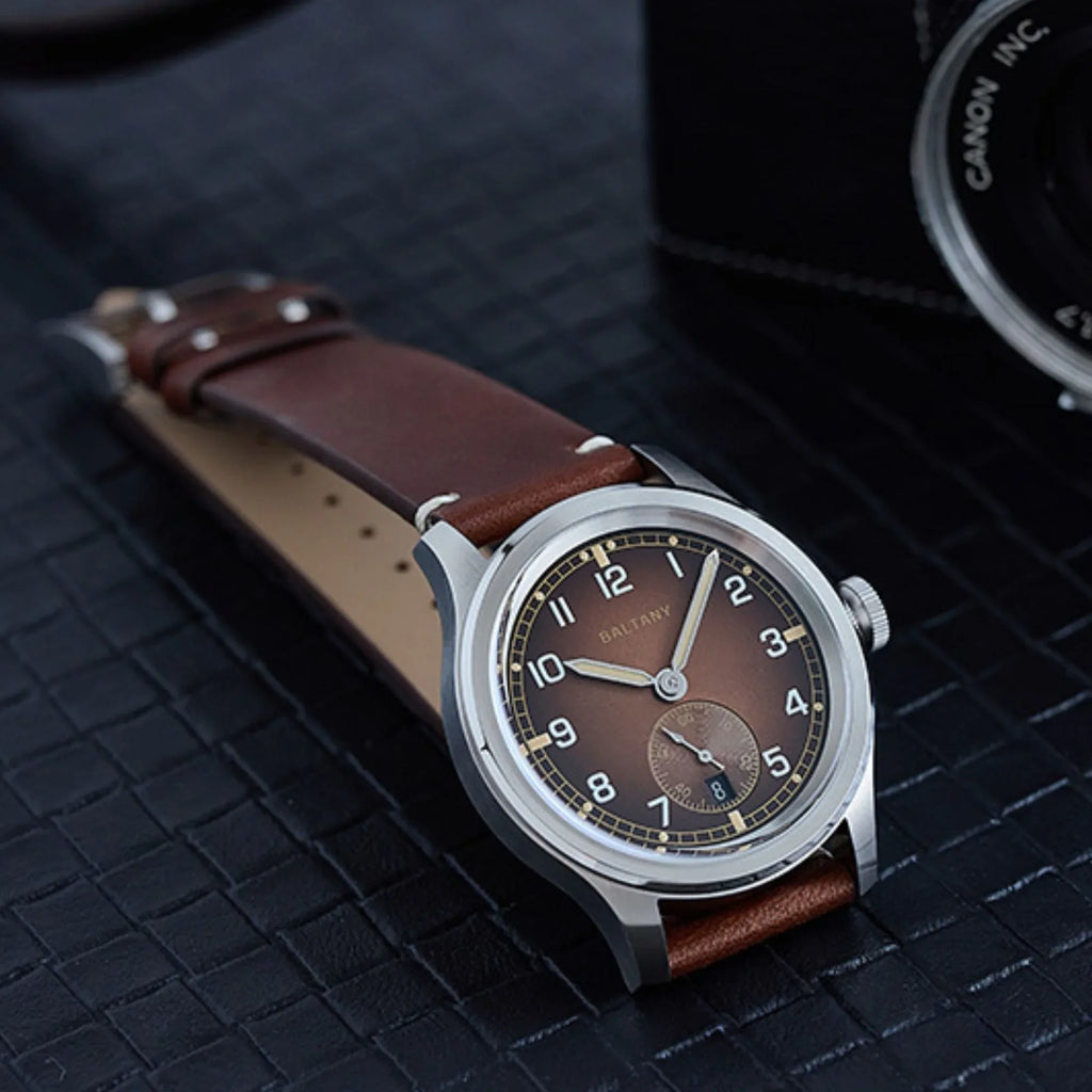 Baltany Retro 39mm Dirty Dozen Date Field Watch S2081 - DREAM WATCHES