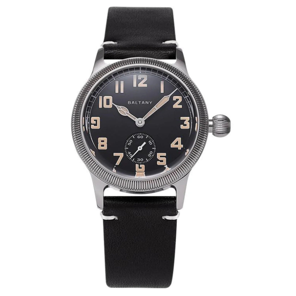 Baltany Retro Auto Military Style WW1 Trench Watch S2051 - Black Dial - DREAM WATCHES