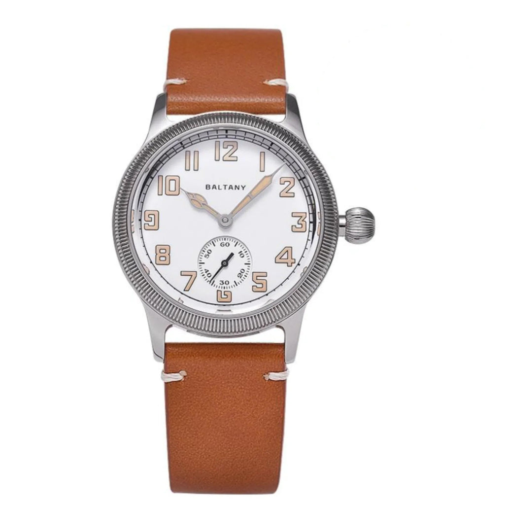 Baltany Retro Auto Military Style WW1 Trench Watch S2051 - White Dial - DREAM WATCHES