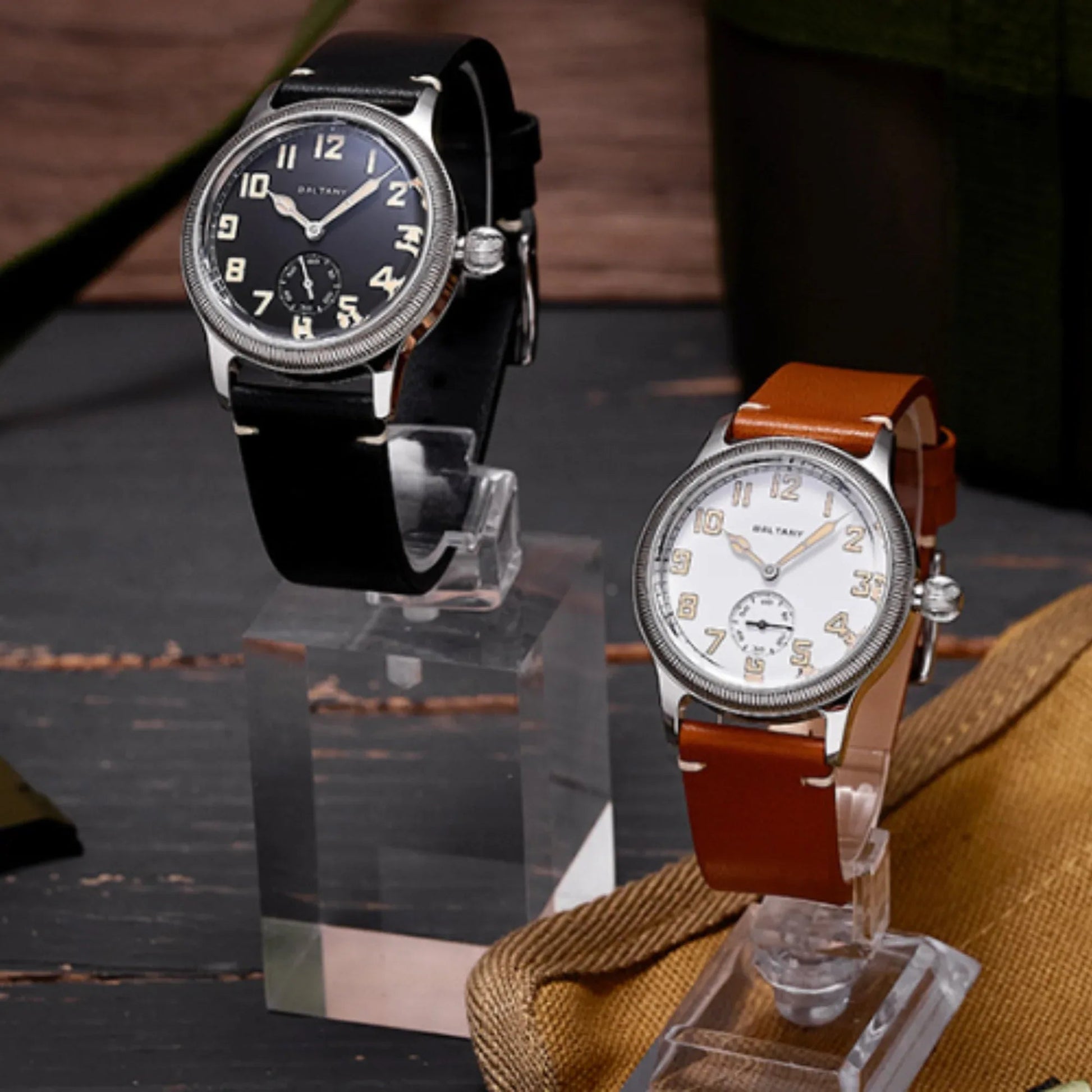 Baltany Retro Auto Military Style WW1 Trench Watch S2051 - White Dial - DREAM WATCHES