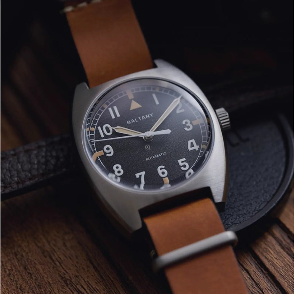 Baltany W10 Retro Military Pilot's Tonneau Watches S2001B - DREAM WATCHES