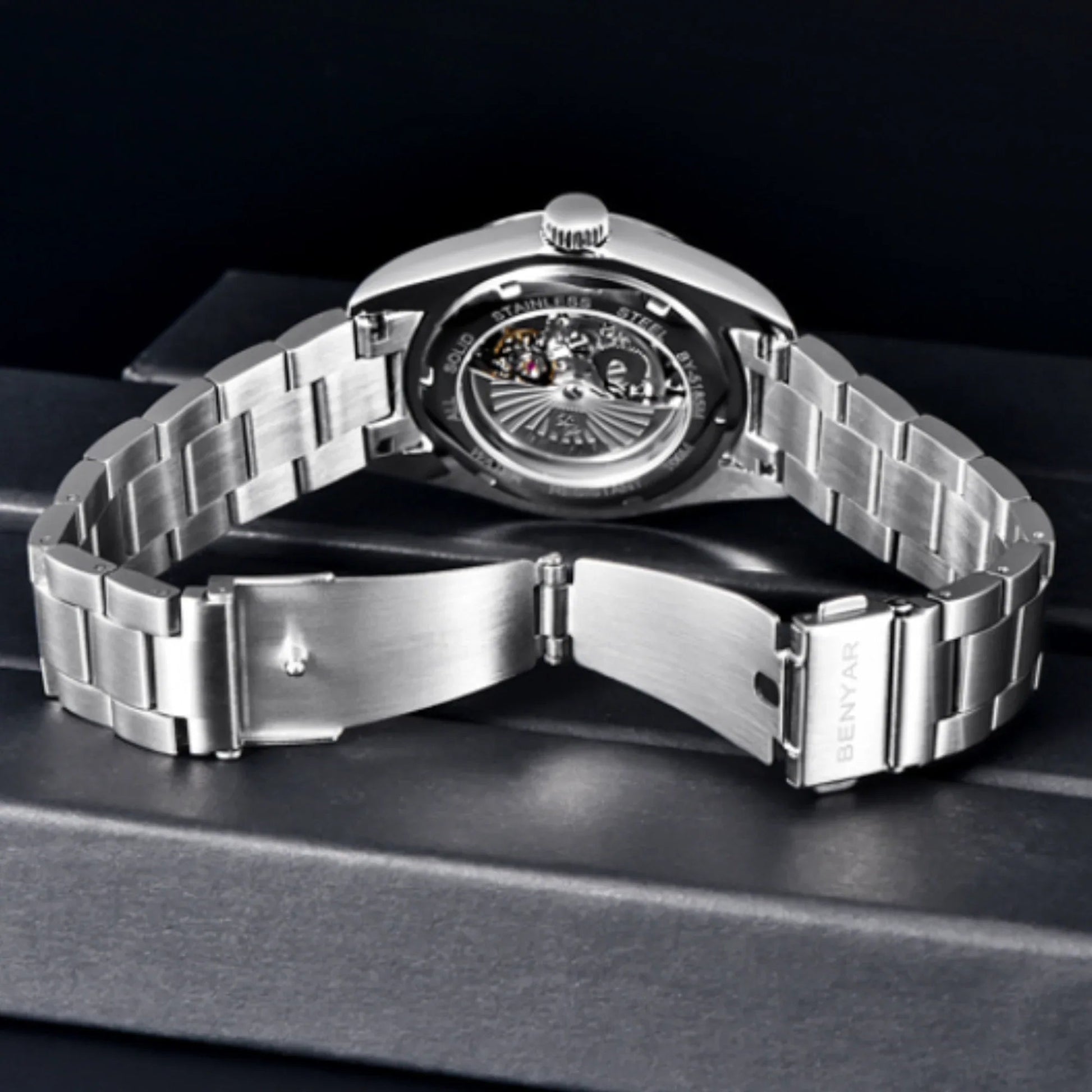 BENYAR Classic Men's Watch Stainless Steel Strap Waterproof Luminous Simple Business Sports Wristwatch - Tiffany Blue Dial - DREAM WATCHES