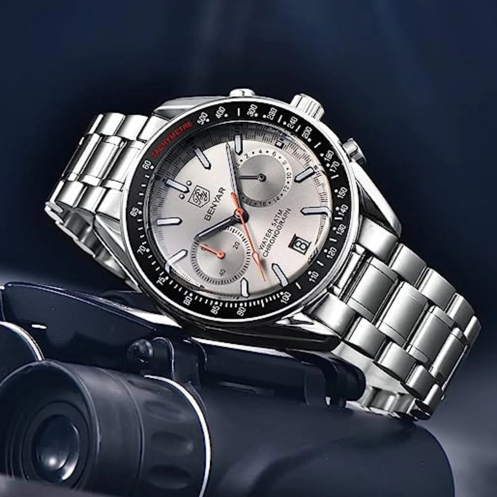 Benyar Latest BY-5194 Luxury Men Watches Waterproof Fashion Watch - White - DREAM WATCHES