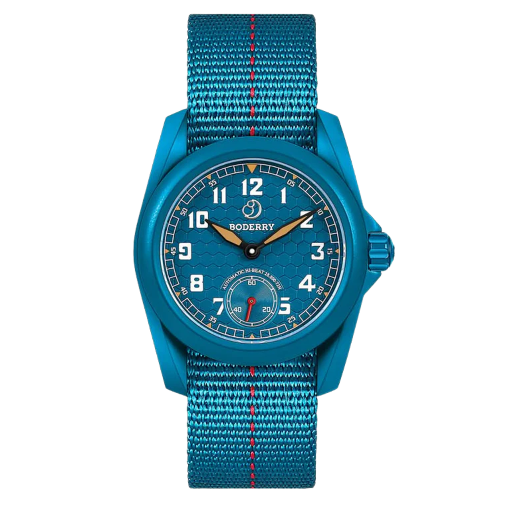 VOYAGER S72 – 72-Hour Power Reserve Titanium Automatic Field Watch, 100M Water Resistant | Blue