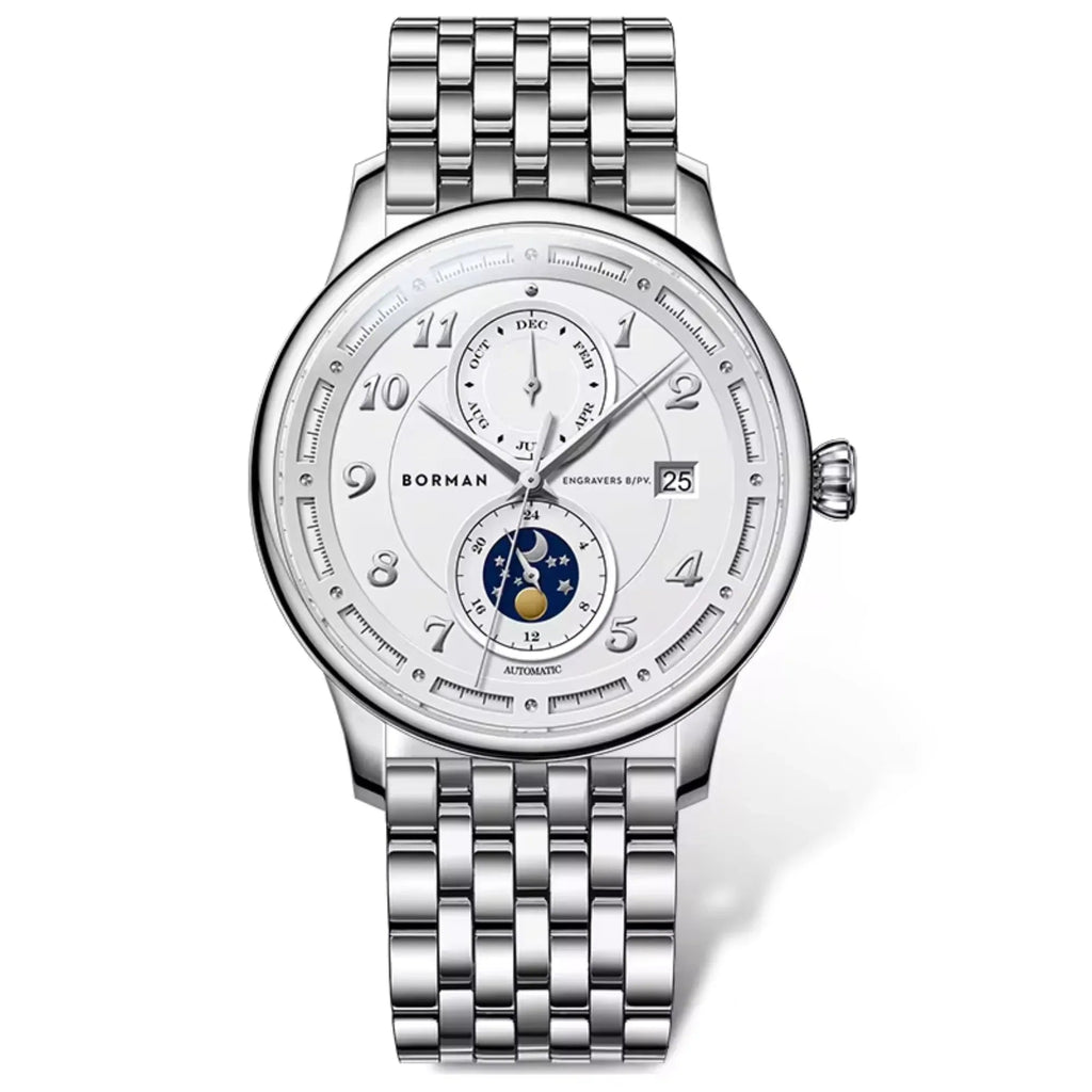 BORMAN Creative Design Double Dial Display Montre Hommes Mechanical Watches for Men - BM3869 - DREAM WATCHES