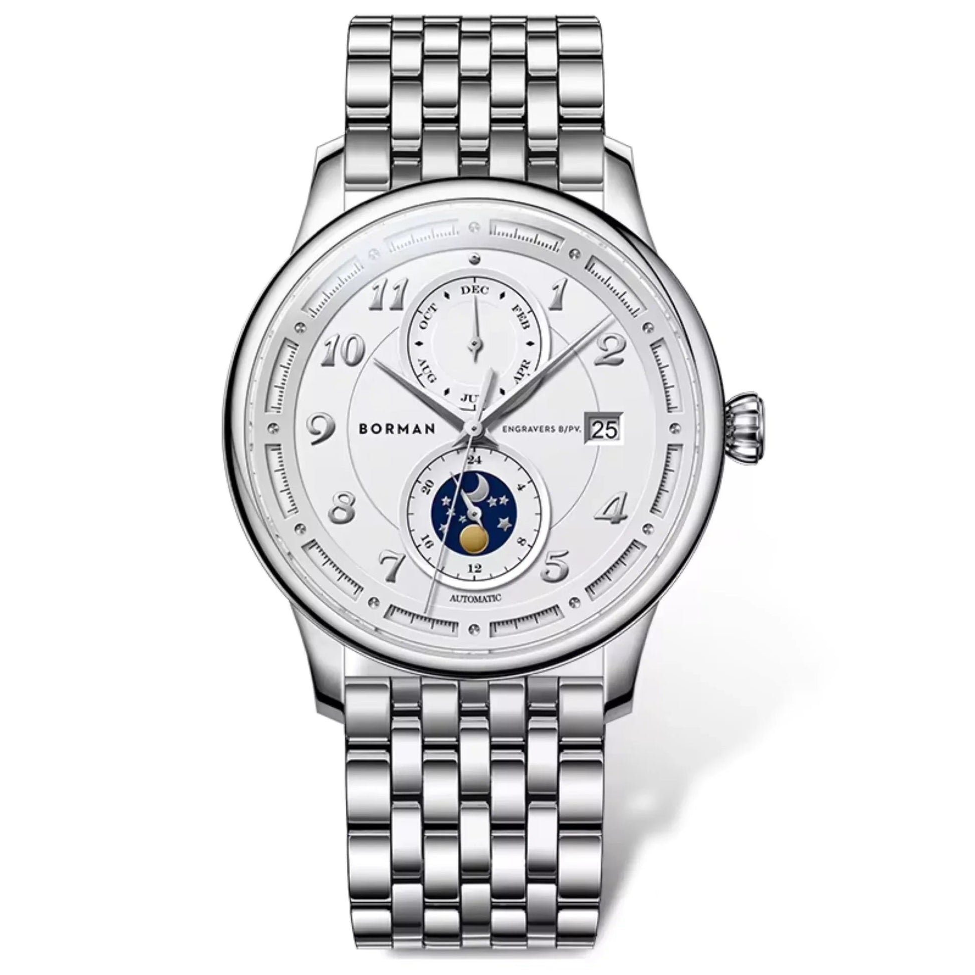 BORMAN Creative Design Double Dial Display Montre Hommes Mechanical Watches for Men - BM3869 - DREAM WATCHES