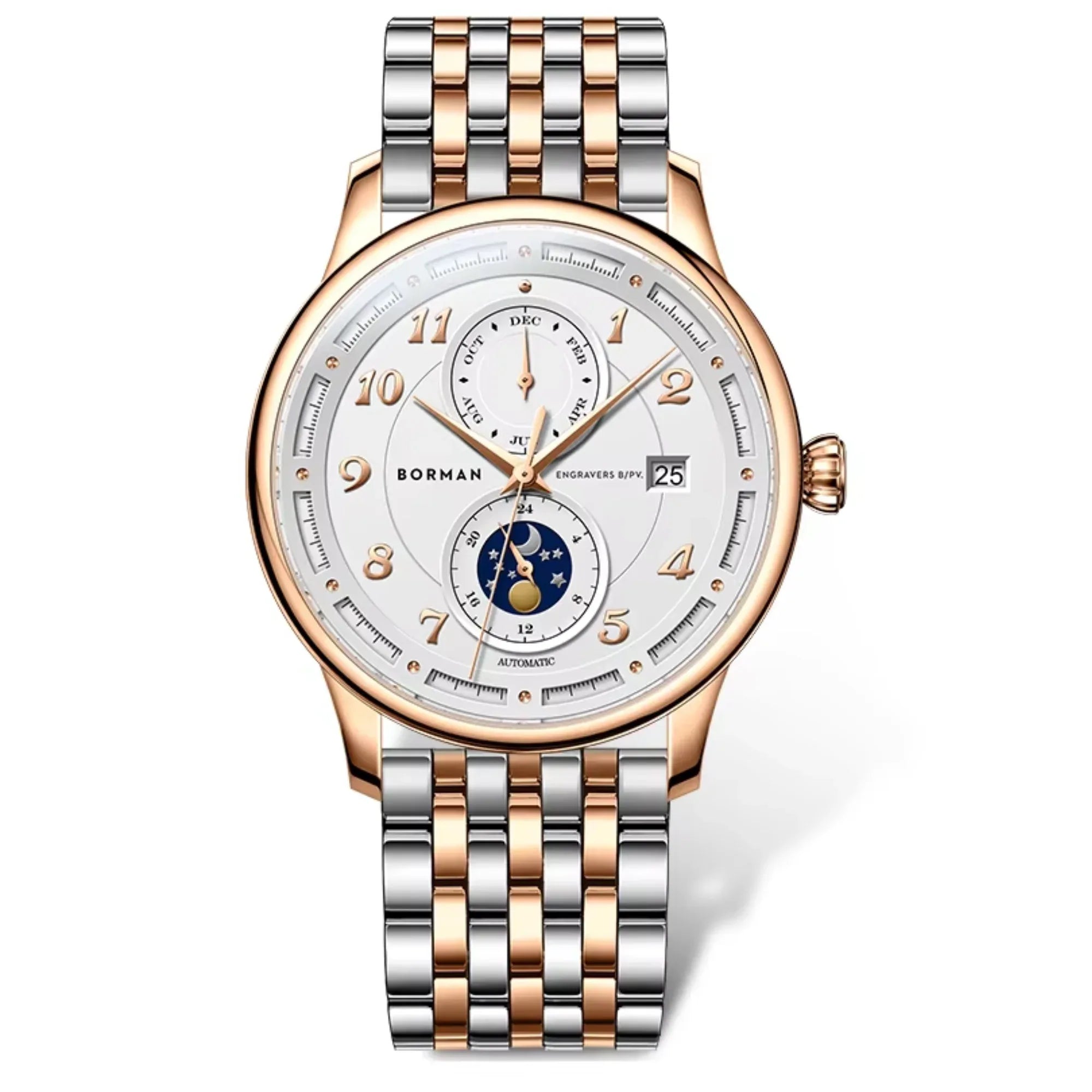 BORMAN Creative Design Double Dial Display Montre Hommes Mechanical Watches For Men - BM3869 - DREAM WATCHES