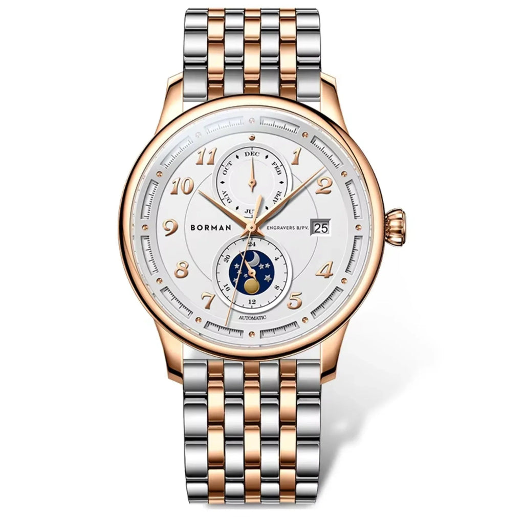 BORMAN Creative Design Double Dial Display Montre Hommes Mechanical Watches For Men - BM3869 - DREAM WATCHES