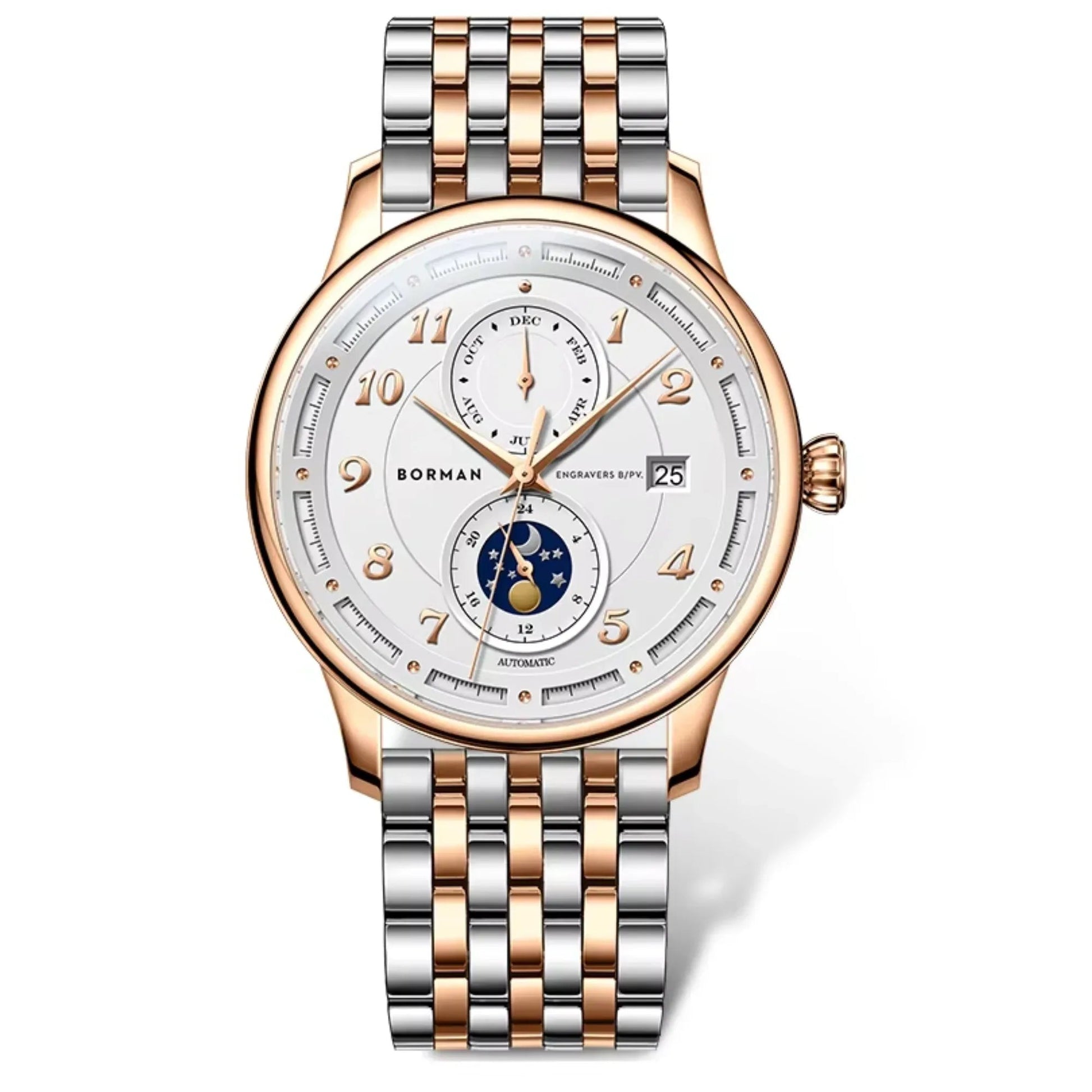 BORMAN Creative Design Double Dial Display Montre Hommes Mechanical Watches For Men - BM3869 - DREAM WATCHES