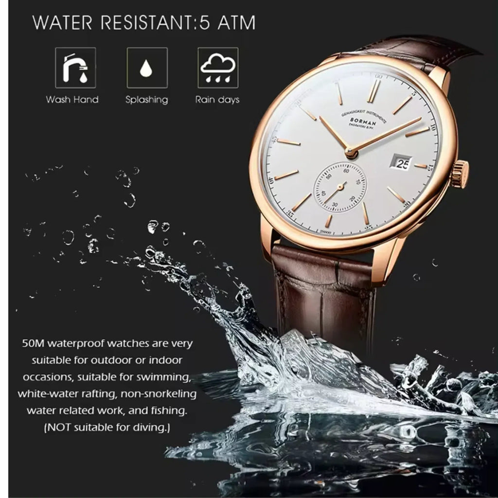 Borman Elegant mens Automatic Wrist Watch with Small Seconds - BM3817 - DREAM WATCHES