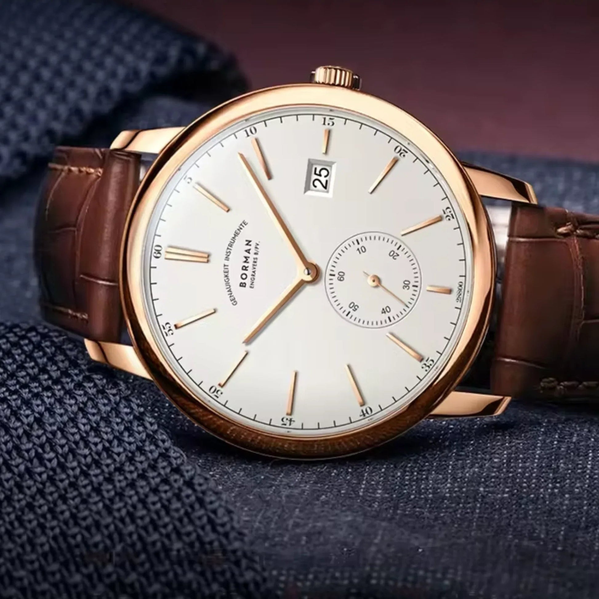 Borman Elegant mens Automatic Wrist Watch with Small Seconds - BM3817 - DREAM WATCHES