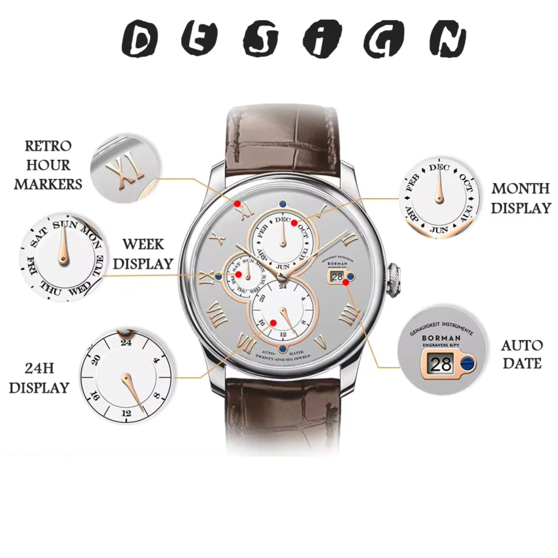 BORMAN New design Watches High Quality Men Designer Watch - BM18011 - DREAM WATCHES
