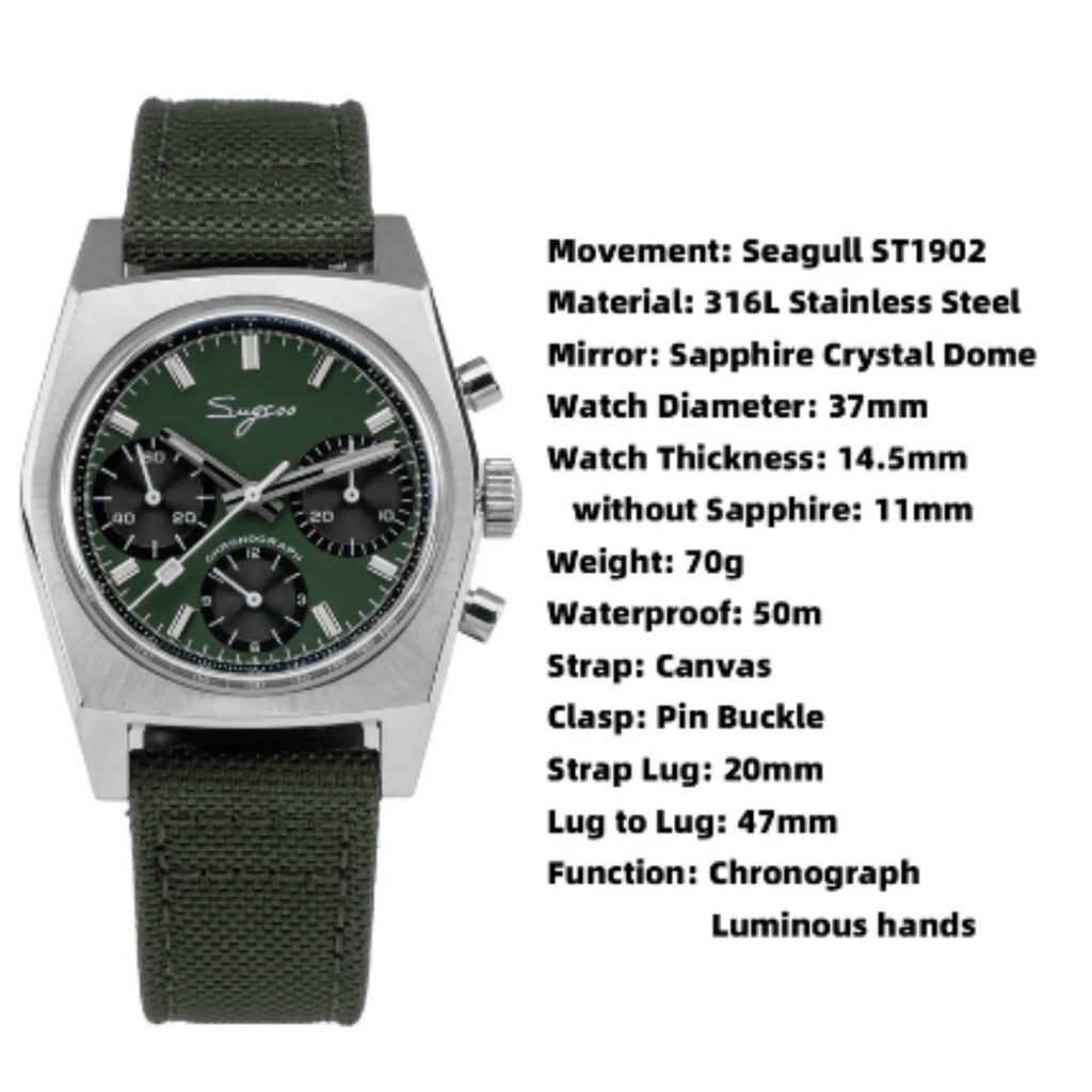 Chrono Heritage S419 Chronograph Green Dial - DREAM WATCHES