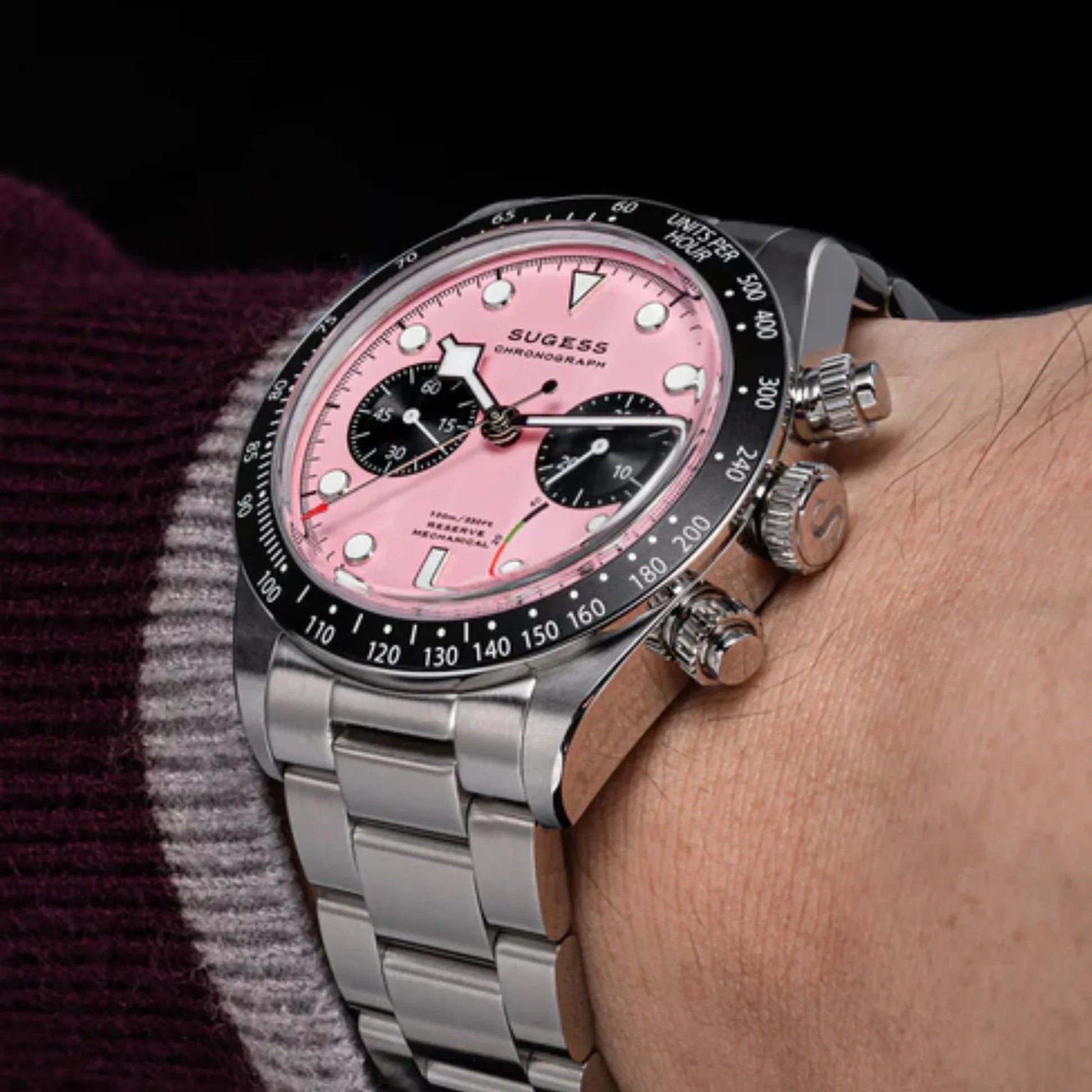 Chrono Heritage S457 Chronograph Power Reserve Pink Panda Dial - DREAM WATCHES