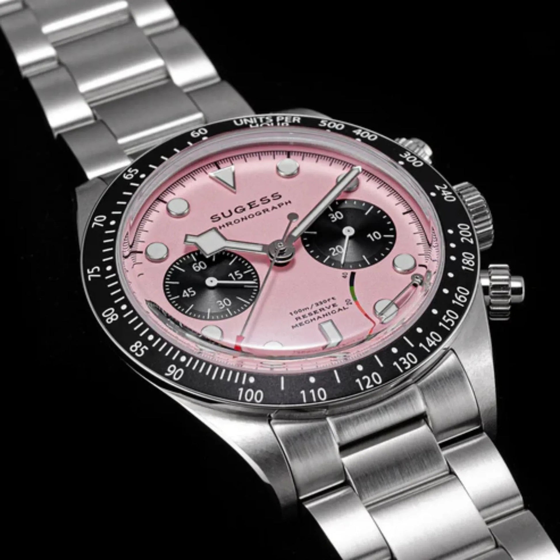 Chrono Heritage S457 Chronograph Power Reserve Pink Panda Dial - DREAM WATCHES
