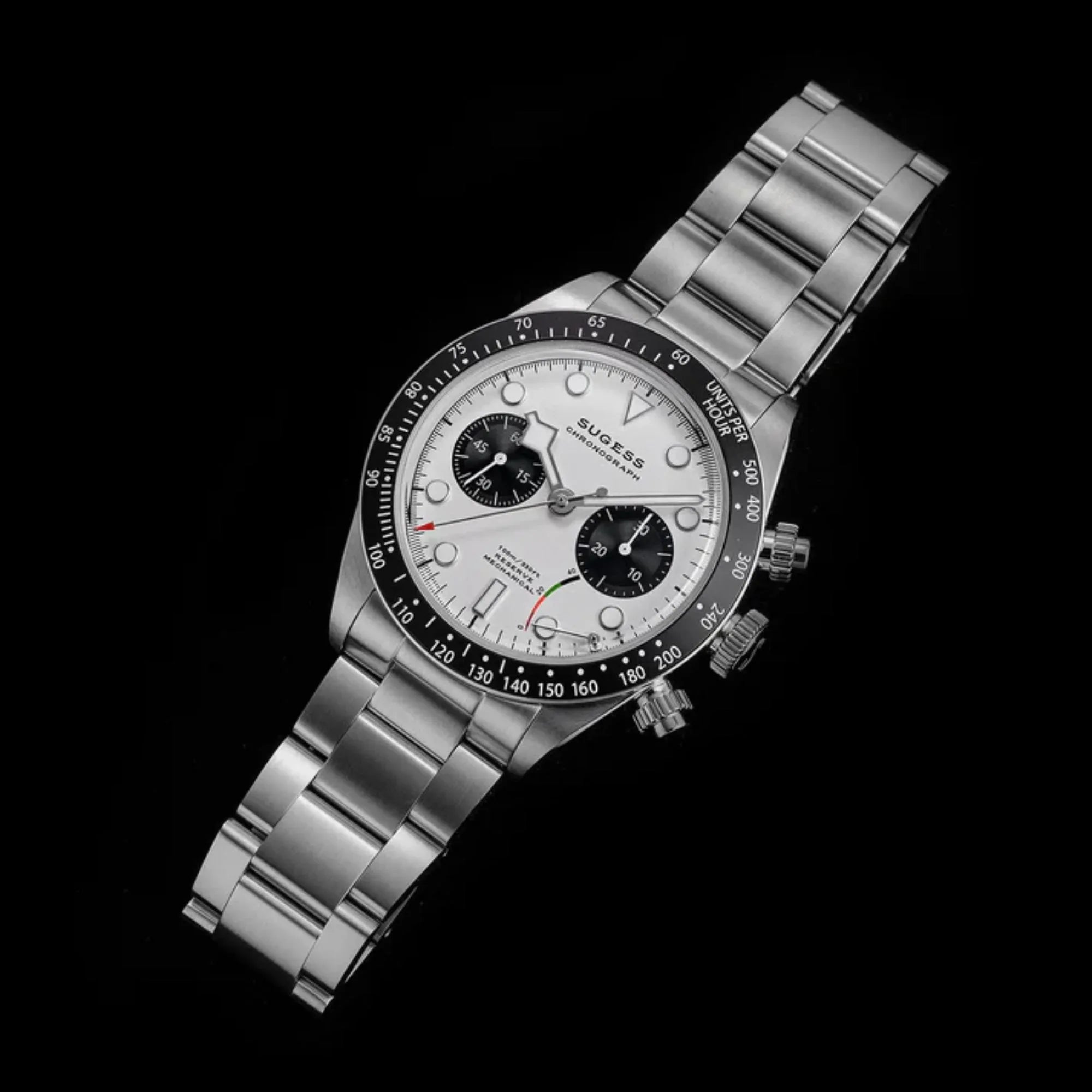 Chrono Heritage S457 Chronograph Power Reserve White Panda Dial - DREAM WATCHES