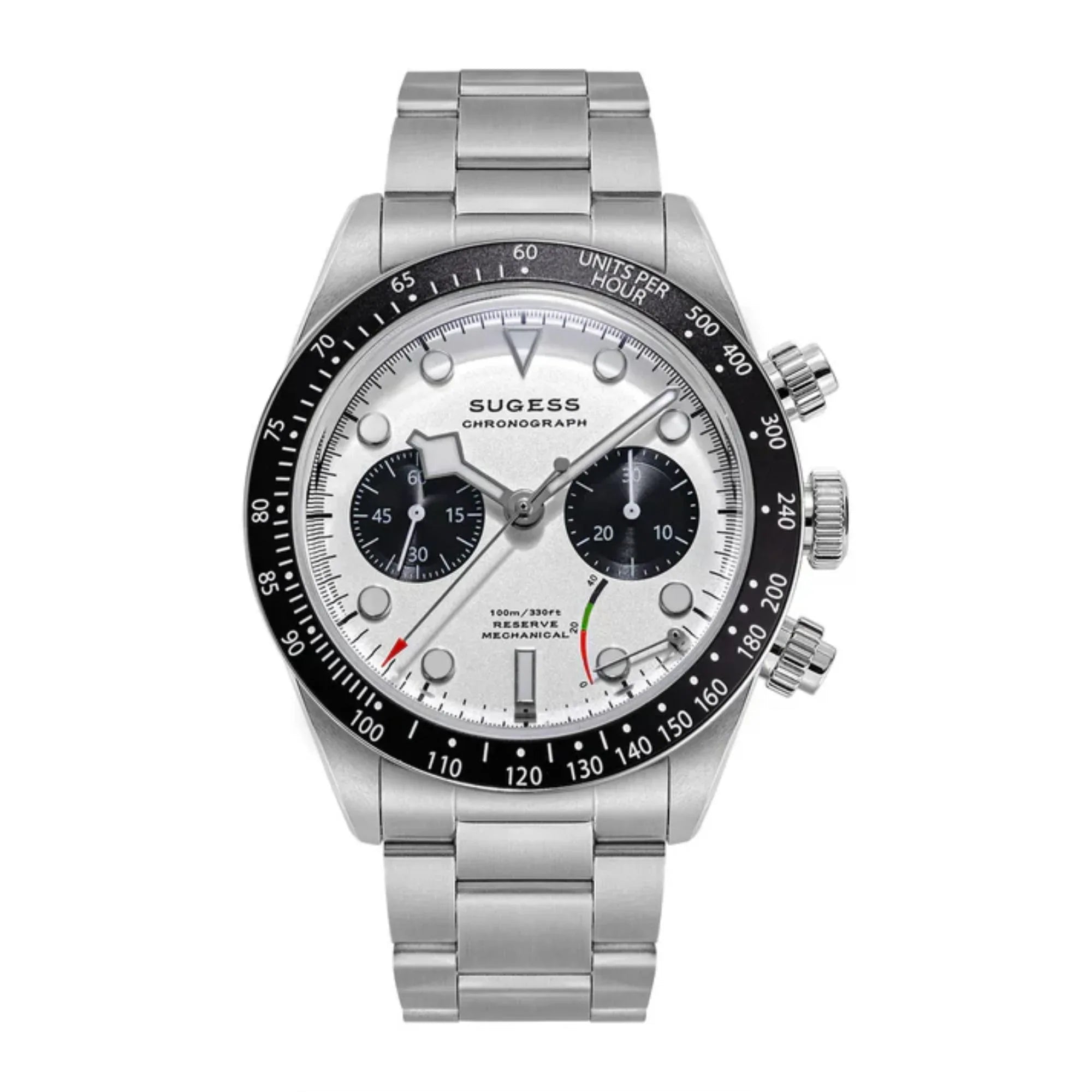 Chrono Heritage S457 Chronograph Power Reserve White Panda Dial - DREAM WATCHES