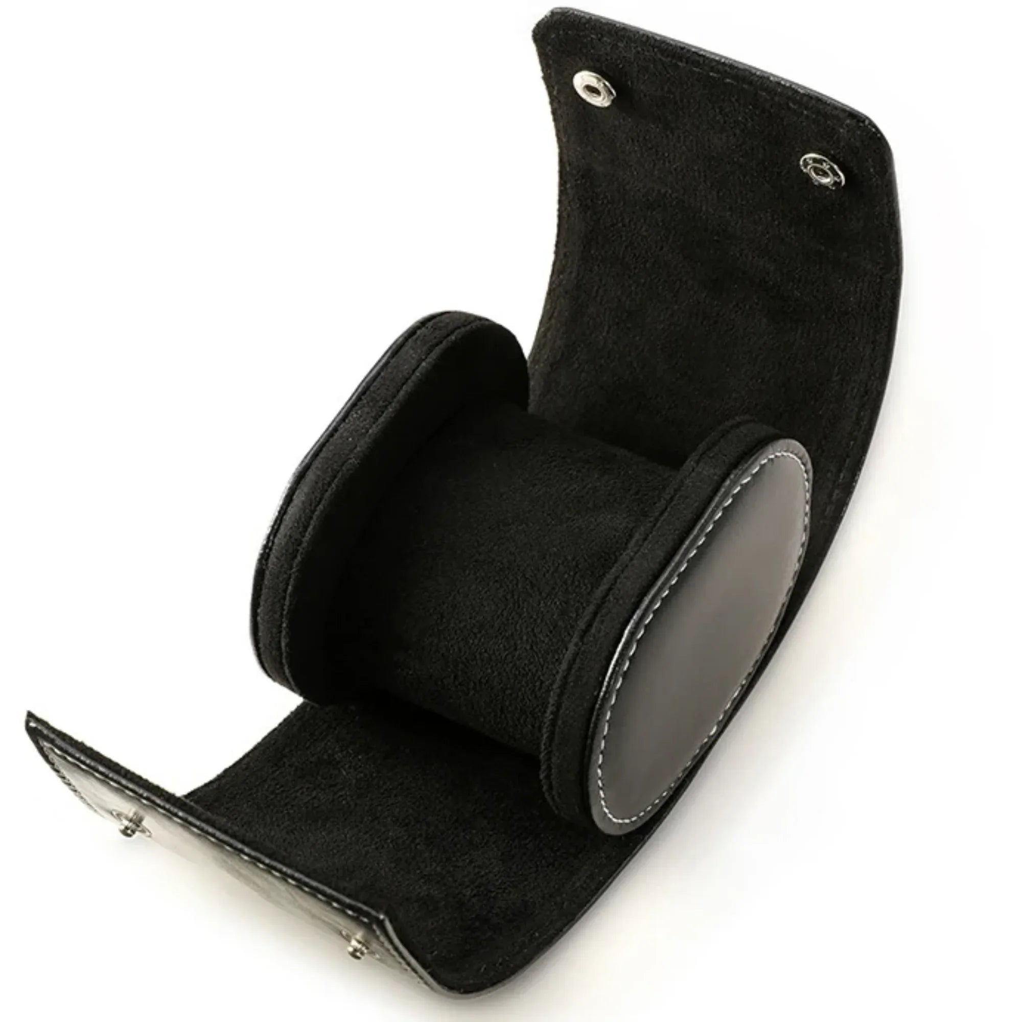 Dream Watches Minuscle Premium Watch Storage and Travel Case : Single Slot | Black Leather - DREAM WATCHES