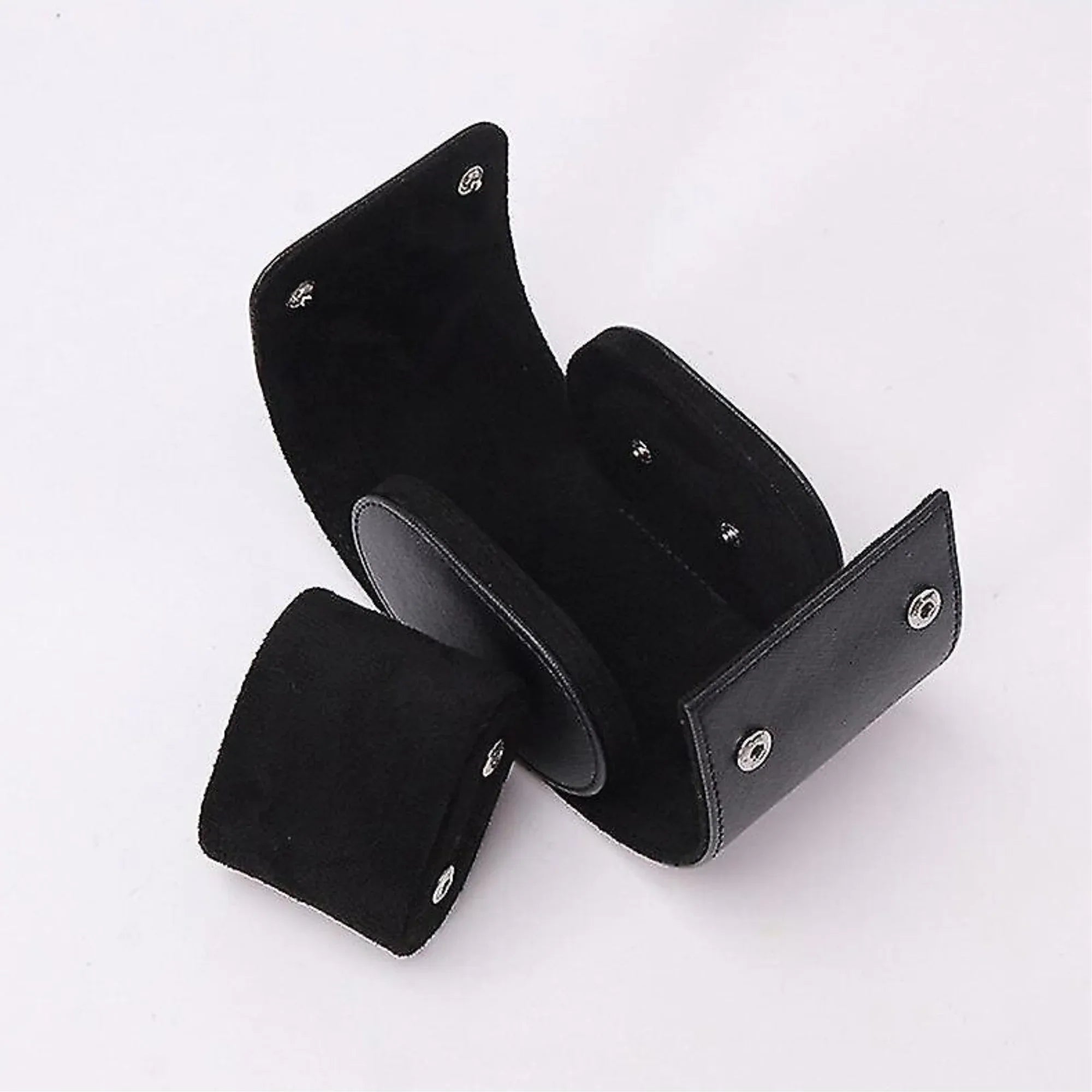 Dream Watches Minuscle Premium Watch Storage and Travel Case : Single Slot | Black Leather - DREAM WATCHES