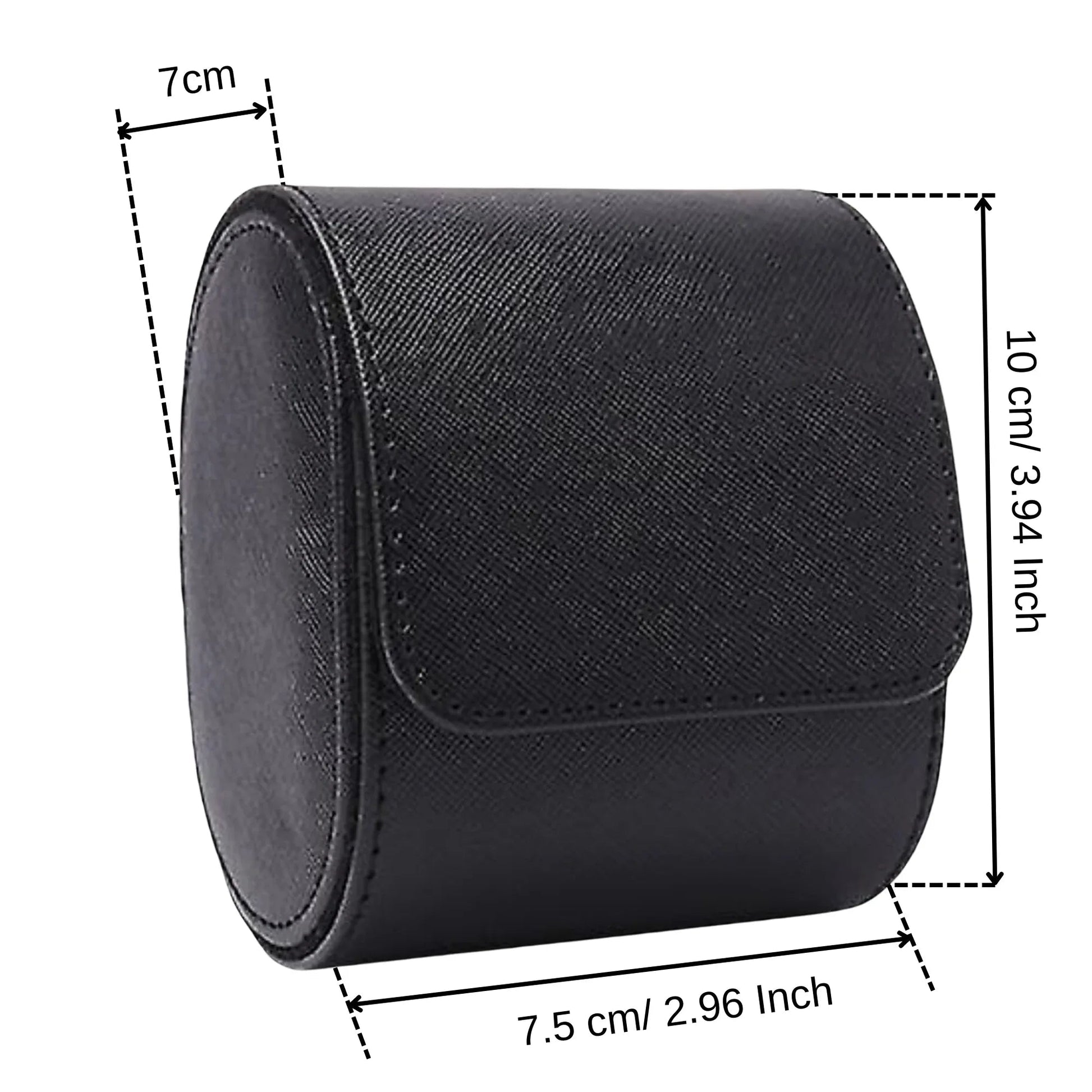 Dream Watches Minuscle Premium Watch Storage and Travel Case : Single Slot | Black Leather - DREAM WATCHES