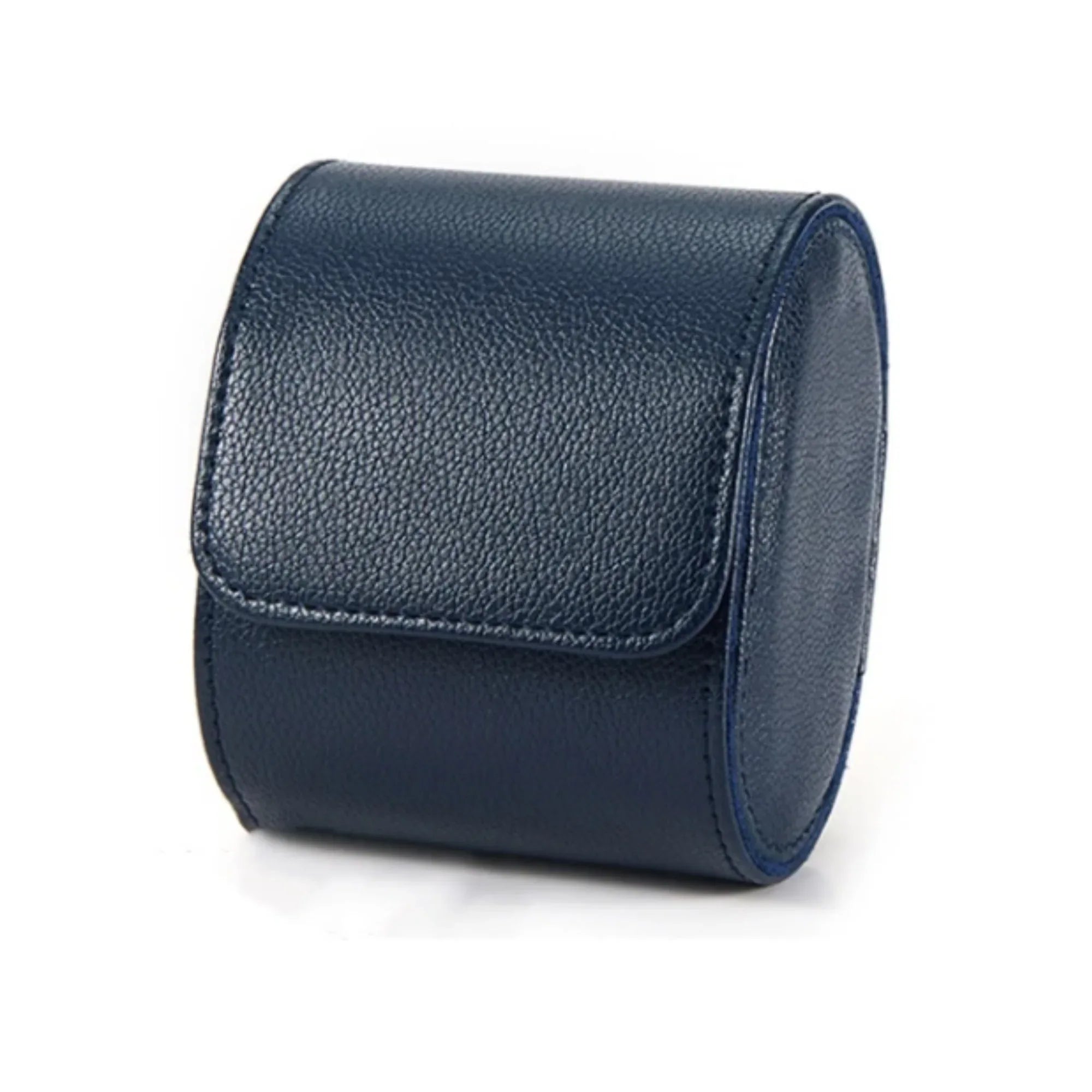 Dream Watches Minuscle Premium Watch Storage and Travel Case : Single Slot | Navy-Blue Leather - DREAM WATCHES