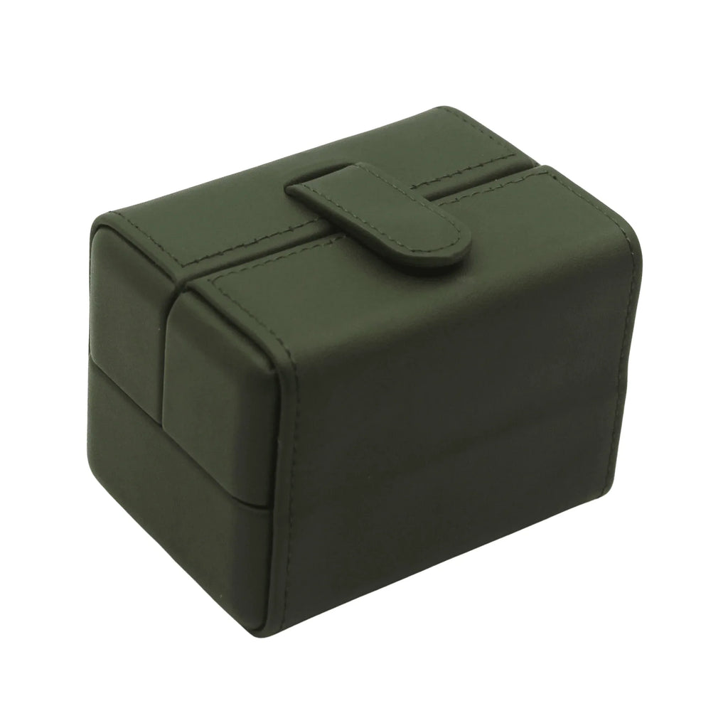 Dream Watches Premium Double Folding Leather Watch Case | Removable Cushion | Dual Shade | Suede Lined - DREAM WATCHES