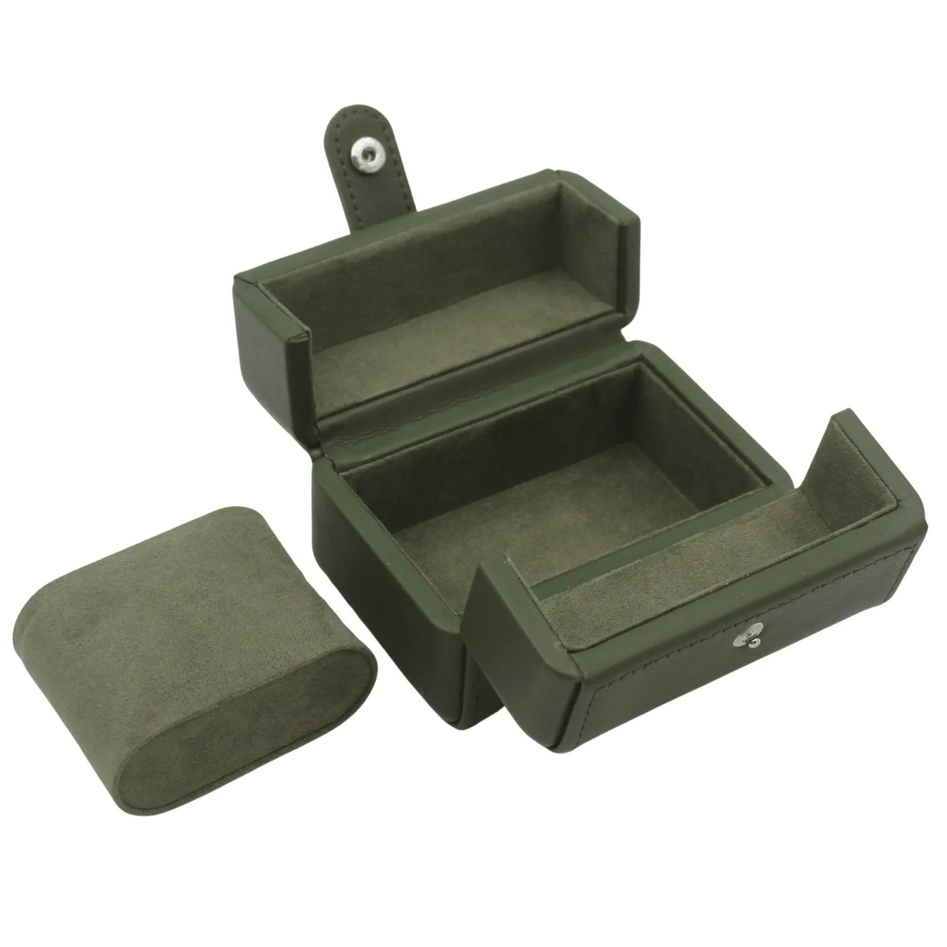 Dream Watches Premium Double Folding Leather Watch Case | Removable Cushion | Dual Shade | Suede Lined - DREAM WATCHES