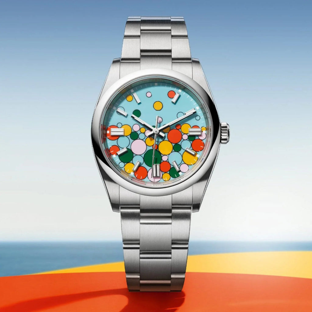 Dream Watches Special Edition 39 mm 'Celebration Dial' with Seiko NH35 Automatic Movement Sapphire Crystal Dress Watch - Celebration Sky-Blue - DREAM WATCHES