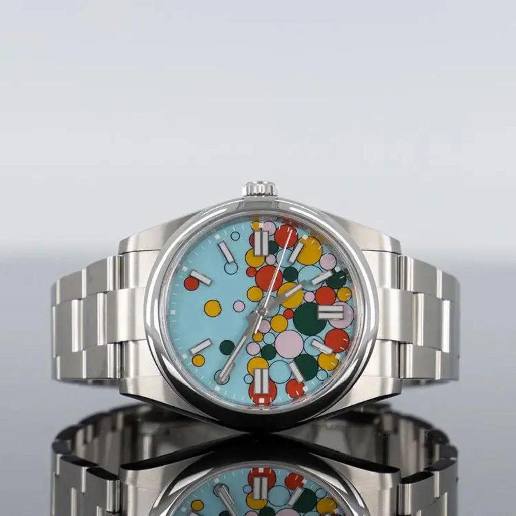 Dream Watches Special Edition 39 mm 'Celebration Dial' with Seiko NH35 Automatic Movement Sapphire Crystal Dress Watch - Crimson Celebration Red - DREAM WATCHES