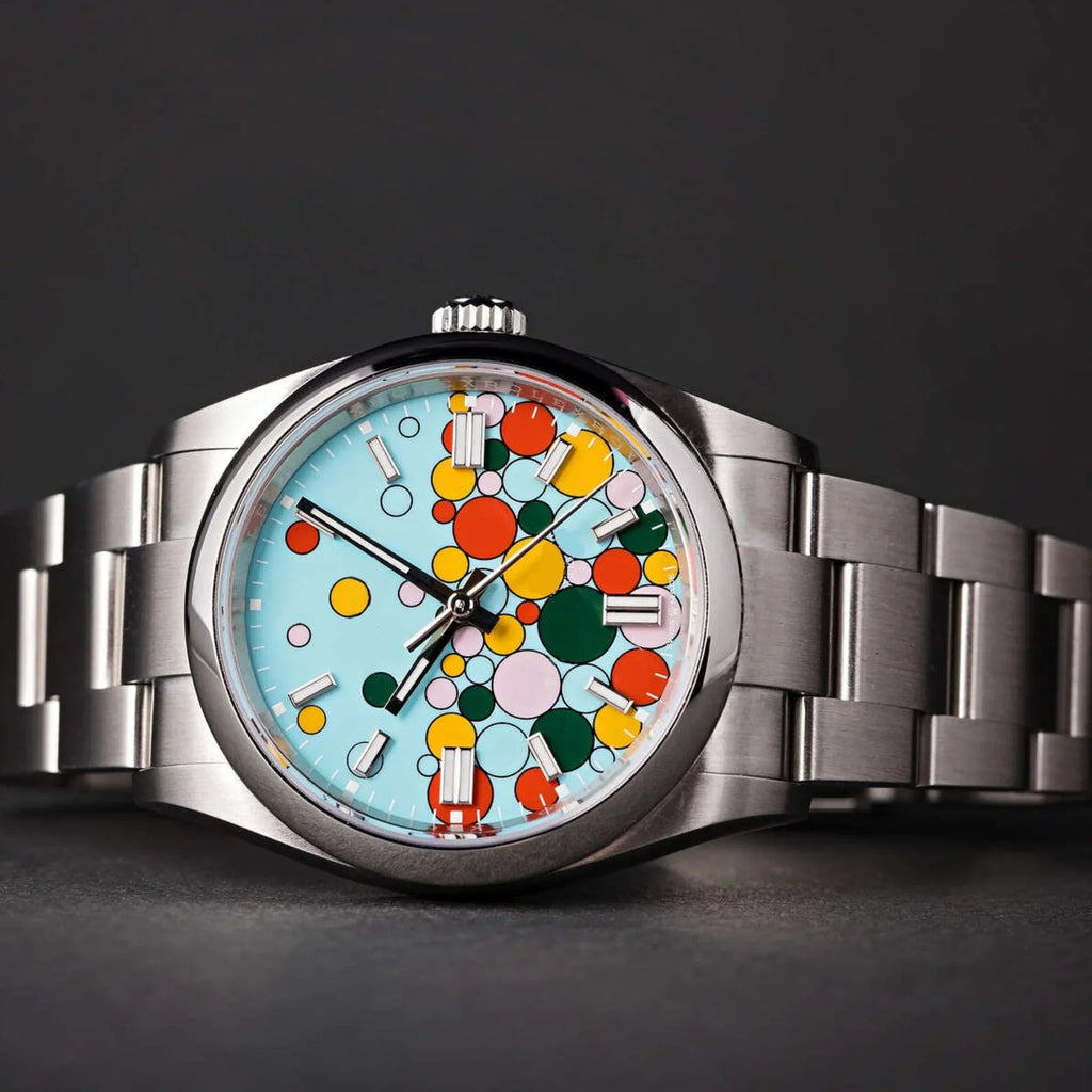 Dream Watches Special Edition 39 mm 'Celebration Dial' with Seiko NH35 Automatic Movement Sapphire Crystal Dress Watch - Crimson Celebration Red - DREAM WATCHES