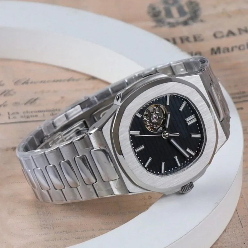 Dream Watches Special Edition 40 mm with Japanese NH-38 Automatic Movement Sapphire Crystal Open Heart Design - Black - DREAM WATCHES